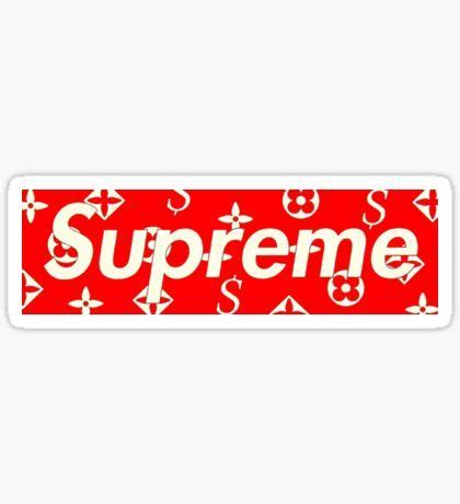 supreme lv sticker